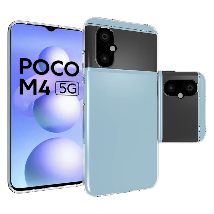 10 шт / Пакет TPU Case Для Xiaomi Poco M4 5G, Прозрачная Внутренняя Крышка Сотового Телефона Без Скрещивания.