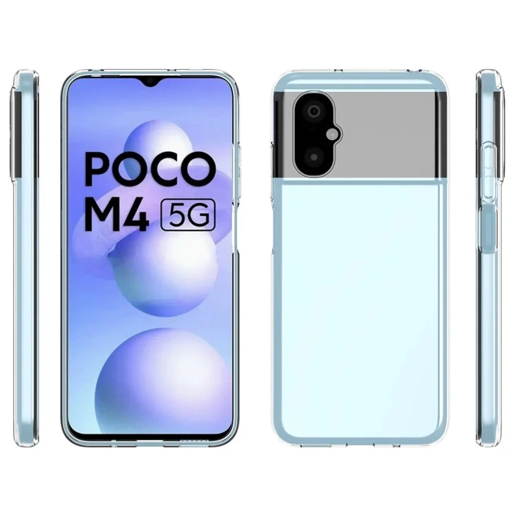 10 шт / Пакет TPU Case Для Xiaomi Poco M4 5G, Прозрачная Внутренняя Крышка Сотового Телефона Без Скрещивания.