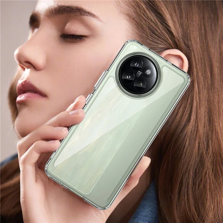 For Xiaomi Civi 4 Pro 5G / 14 Civi 5G Clear Case Electroplating Buttons (Big Rear Lens Hole)