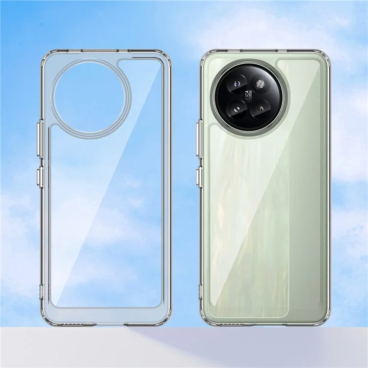 For Xiaomi Civi 4 Pro 5G / 14 Civi 5G Clear Case Electroplating Buttons (Big Rear Lens Hole)