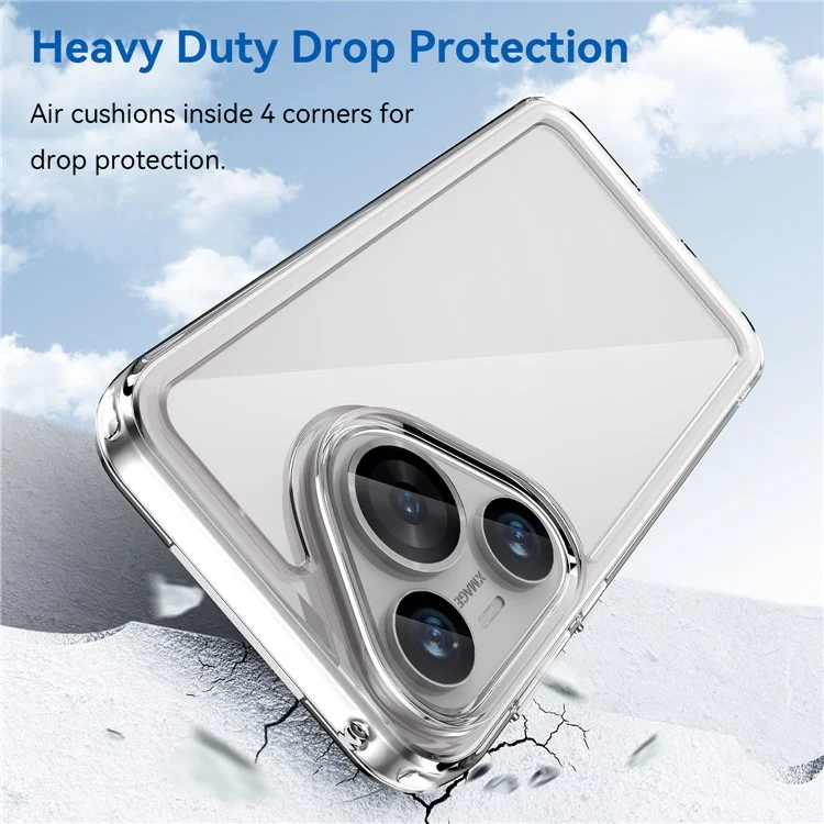 Para Huawei Pura 70 Case Electroplated Buttons Ultra-Clear Phone Cover (Big Rear Lens Hole)