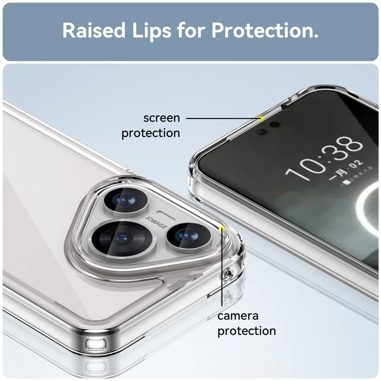 Para Huawei Pura 70 Case Electroplated Buttons Ultra-Clear Phone Cover (Big Rear Lens Hole)