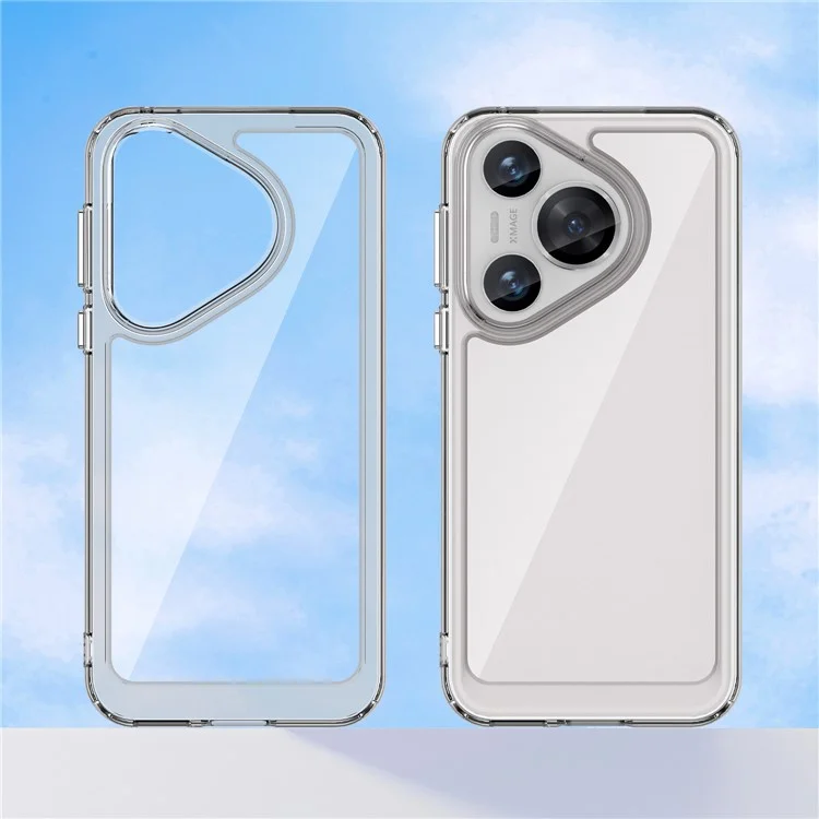 Para Huawei Pura 70 Case Electroplated Buttons Ultra-Clear Phone Cover (Big Rear Lens Hole)