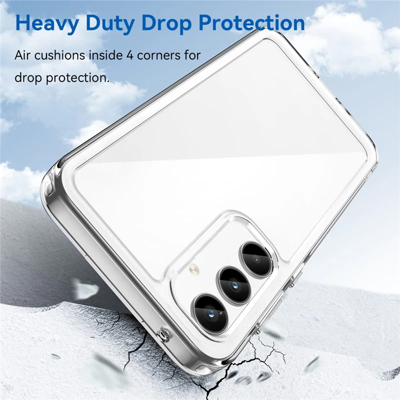 Для Samsung Galaxy A35 5G Чехол Crystal Clear Phone Cover с электропокрытыми кнопками (большое отверстие для задней линзы)