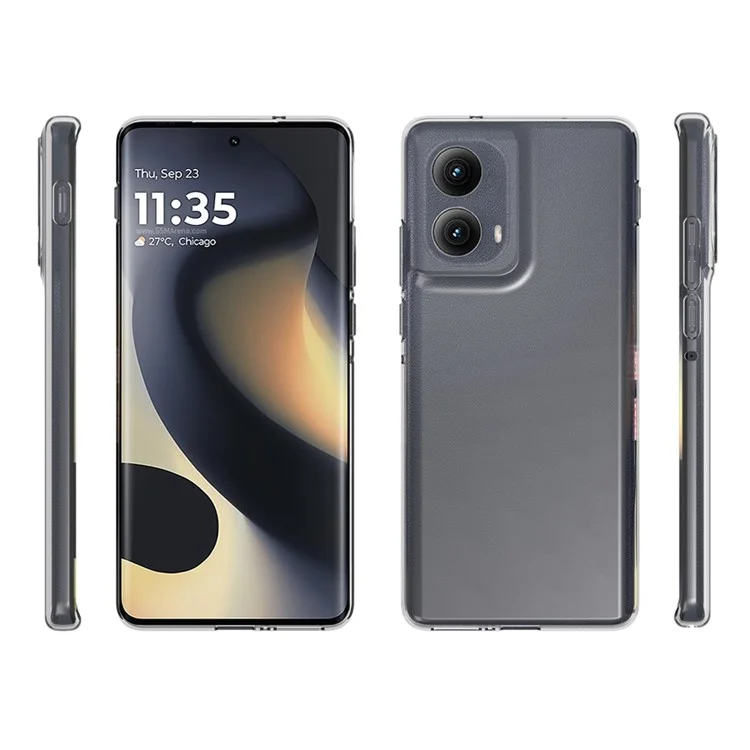 Für Motorola Edge (2024) 5G-Hülle Ultradünne TPU-Klar-Handyhülle
