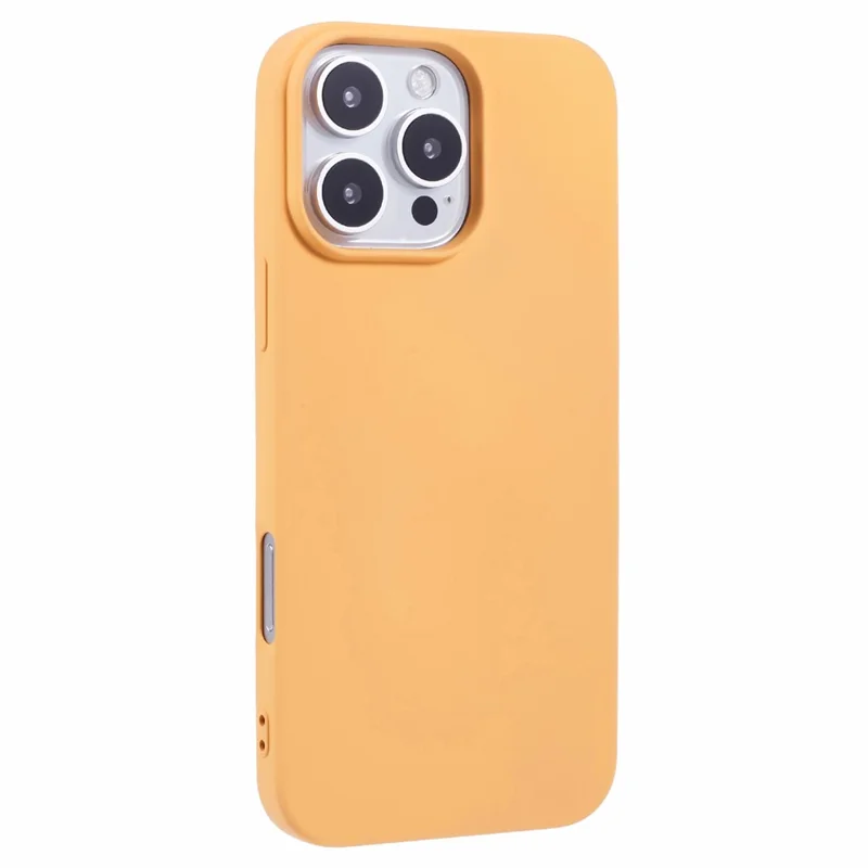 For iPhone 16 Pro Max TPU Case Shockproof Soft TPU Fiber Lining Phone Cover - Orange