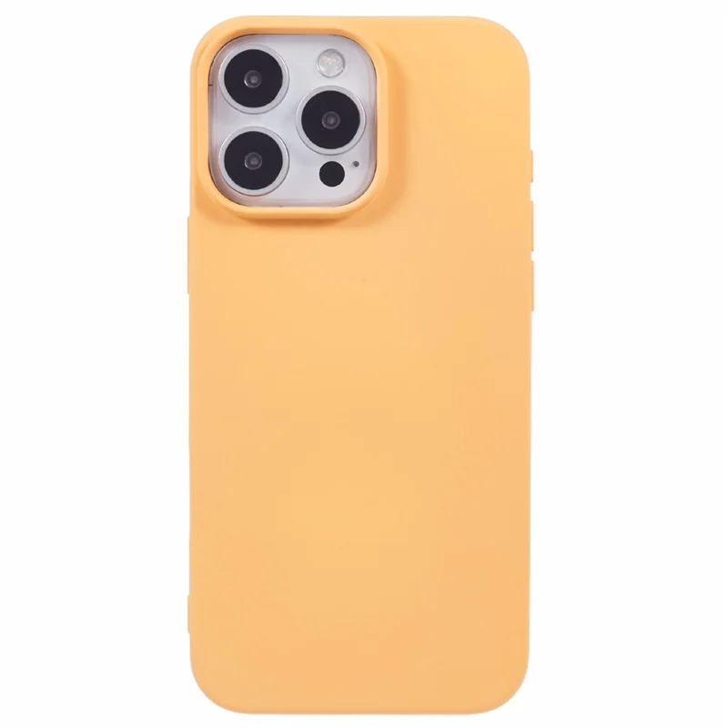 For iPhone 16 Pro Max TPU Case Shockproof Soft TPU Fiber Lining Phone Cover - Orange