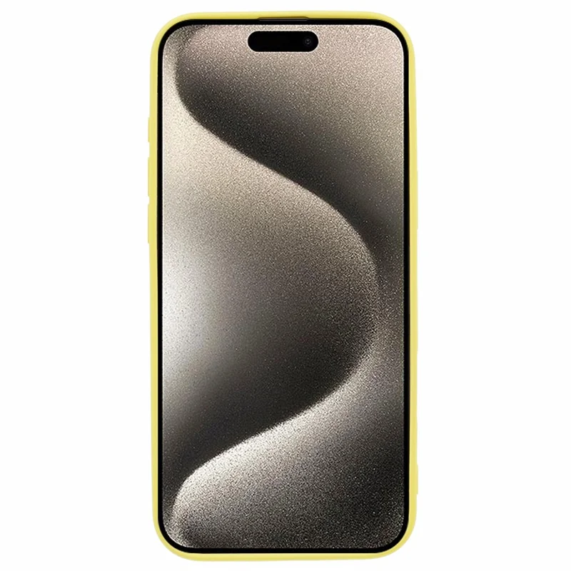 For iPhone 16 Pro Max TPU Case Shockproof Soft TPU Fiber Lining Phone Cover - Yellow