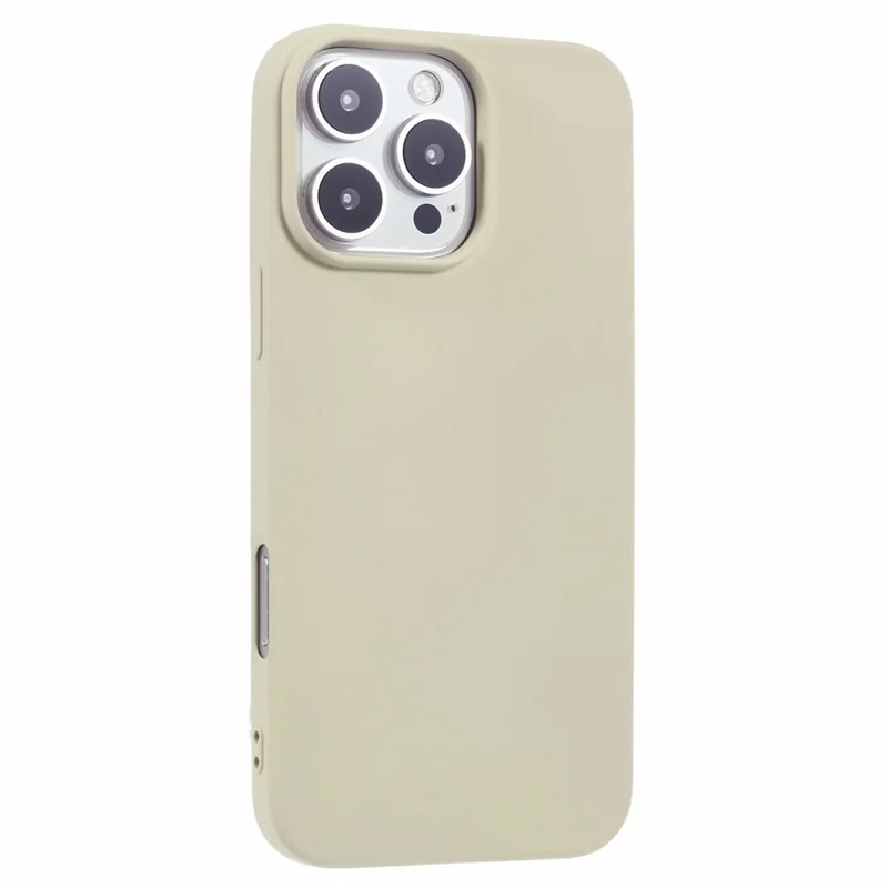 For iPhone 16 Pro Max TPU Case Shockproof Soft TPU Fiber Lining Phone Cover - White