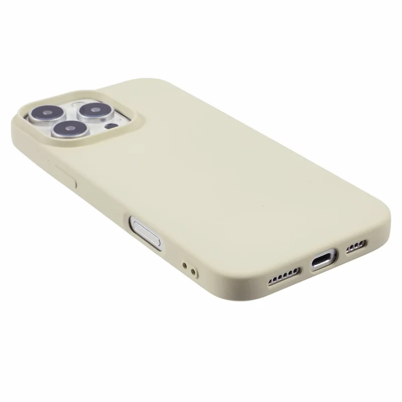 For iPhone 16 Pro Max TPU Case Shockproof Soft TPU Fiber Lining Phone Cover - White
