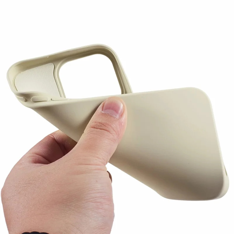 For iPhone 16 Pro Max TPU Case Shockproof Soft TPU Fiber Lining Phone Cover - White