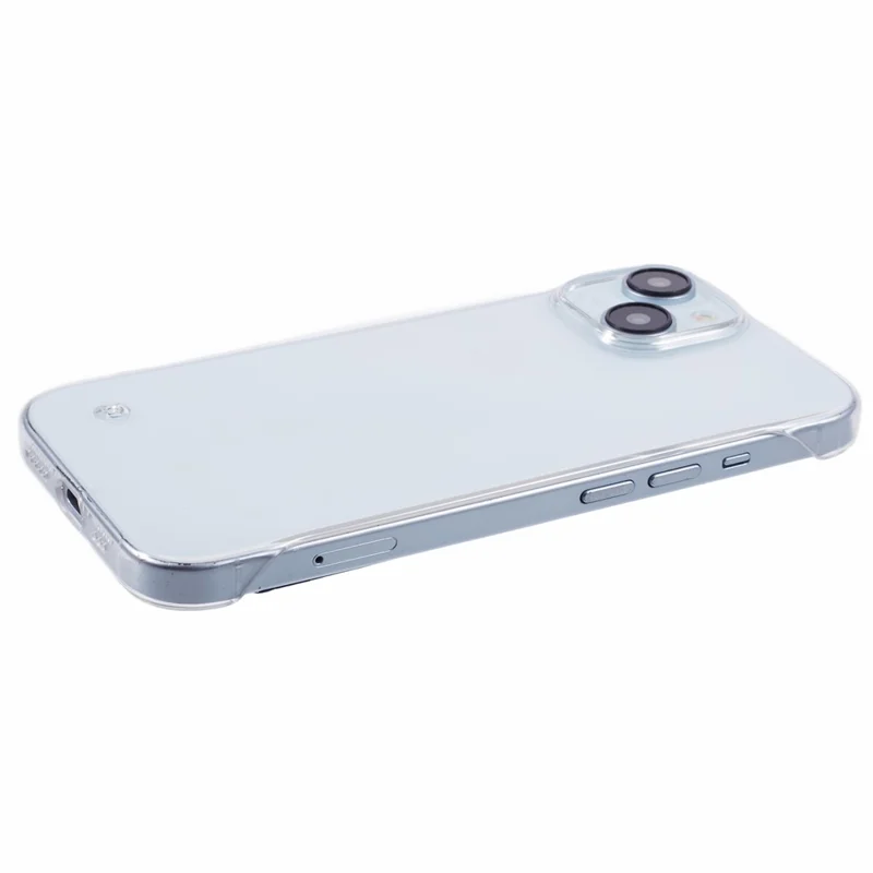For iPhone 14 Plus Borderless Case Clear Hard PC Phone Cover