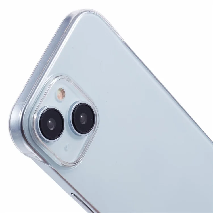 For iPhone 14 Plus Borderless Case Clear Hard PC Phone Cover