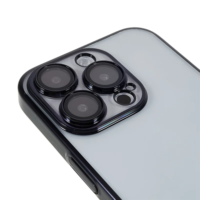 X-LEVEL TPU+PC Case for iPhone 13 Pro Electroplating Cover Camera Lens Film Integrated Phone Case - Black