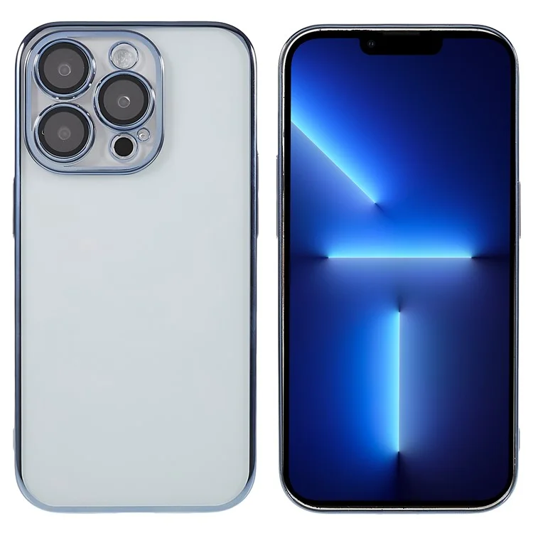 Étui TPU+PC X-LEVEL pour iPhone 13 Pro Max Couverture de caméra électroplaquée Intégrée Étui de téléphone - Bleu