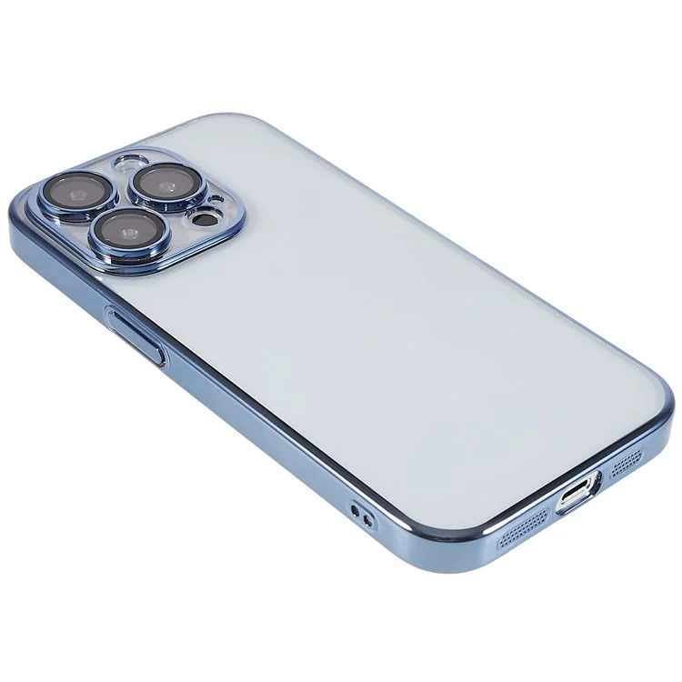 Étui TPU+PC X-LEVEL pour iPhone 13 Pro Max Couverture de caméra électroplaquée Intégrée Étui de téléphone - Bleu