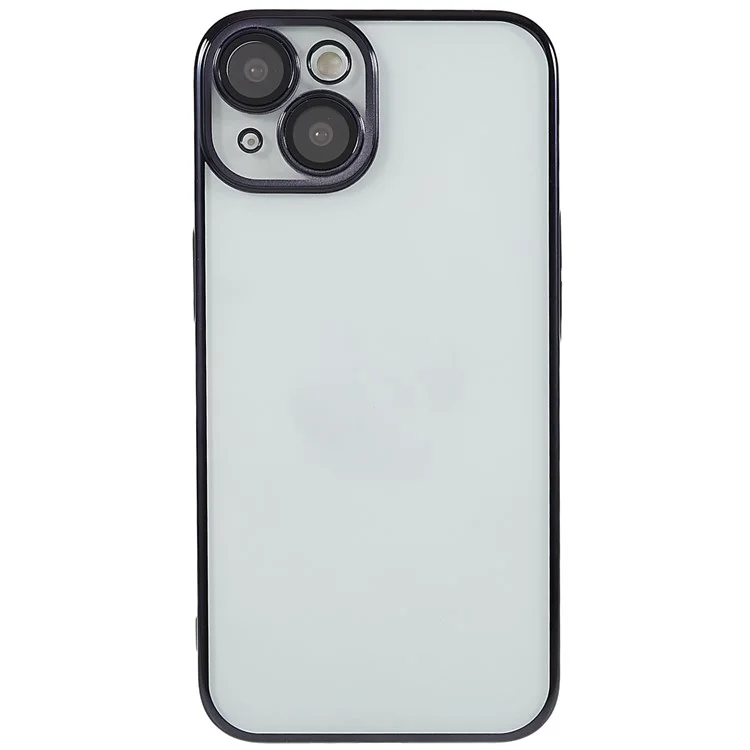 X-LEVEL TPU+PC Hülle für iPhone 13 Electroplating Cover Kameralinsenfilm integrierte Handyhülle - Schwarz