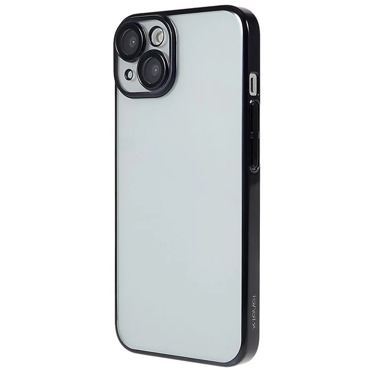 X-LEVEL TPU+PC Hülle für iPhone 13 Electroplating Cover Kameralinsenfilm integrierte Handyhülle - Schwarz