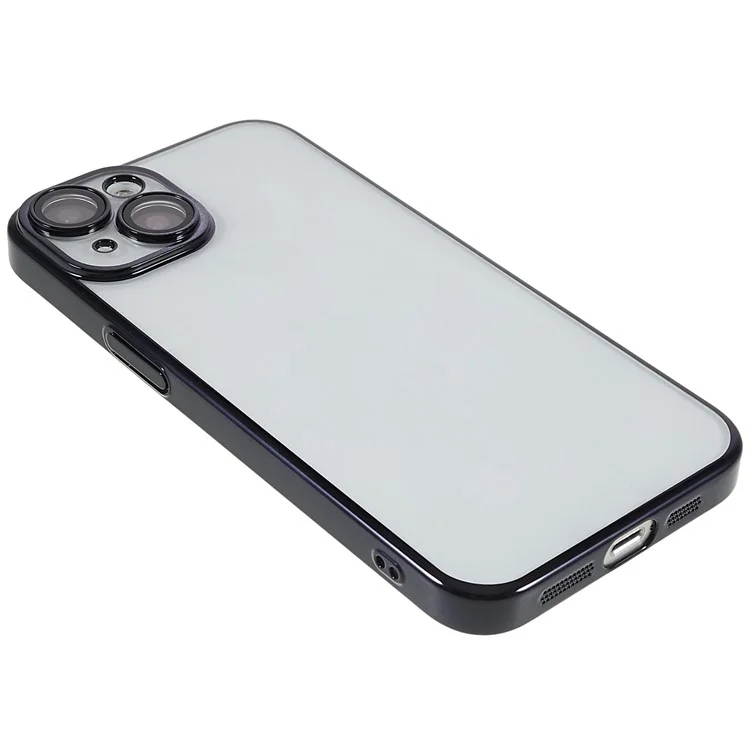 X-LEVEL TPU+PC Hülle für iPhone 13 Electroplating Cover Kameralinsenfilm integrierte Handyhülle - Schwarz