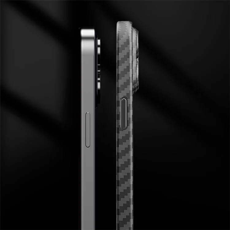 X-LEVEL Per iPhone 12 Pro Max Case Hard PC Minimalist Phone Cover Carbon Fiber Texture