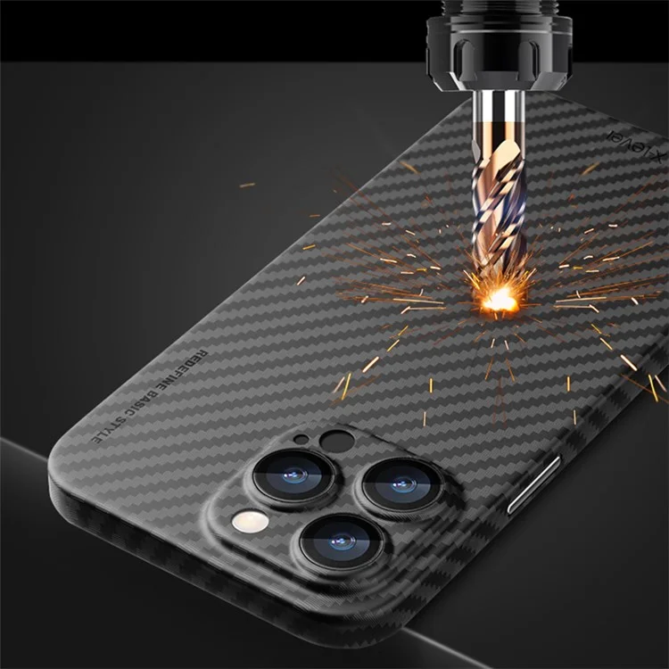 X-LEVEL Per iPhone 12 Pro Max Case Hard PC Minimalist Phone Cover Carbon Fiber Texture