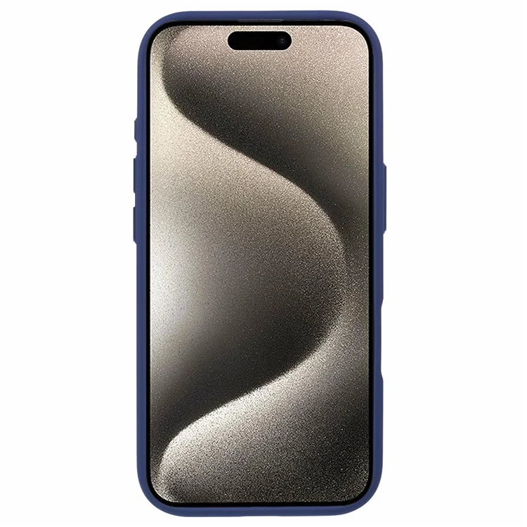 For iPhone 16 Pro Cover Skin-Touch Matte Anti-Fingerprint PC+TPU Cell Phone Case - Blue