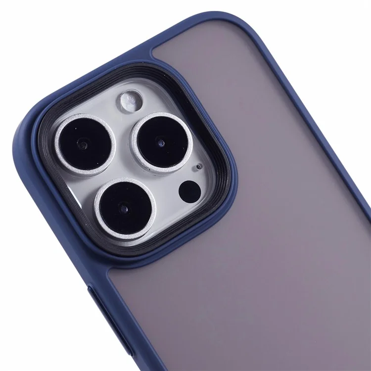 For iPhone 16 Pro Cover Skin-Touch Matte Anti-Fingerprint PC+TPU Cell Phone Case - Blue