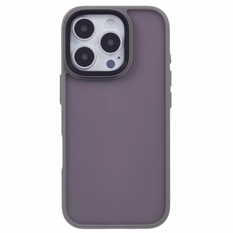 For iPhone 16 Pro Cover Skin-touch Matte Anti-Fingerprint PC+TPU Cell Phone Case - Grey