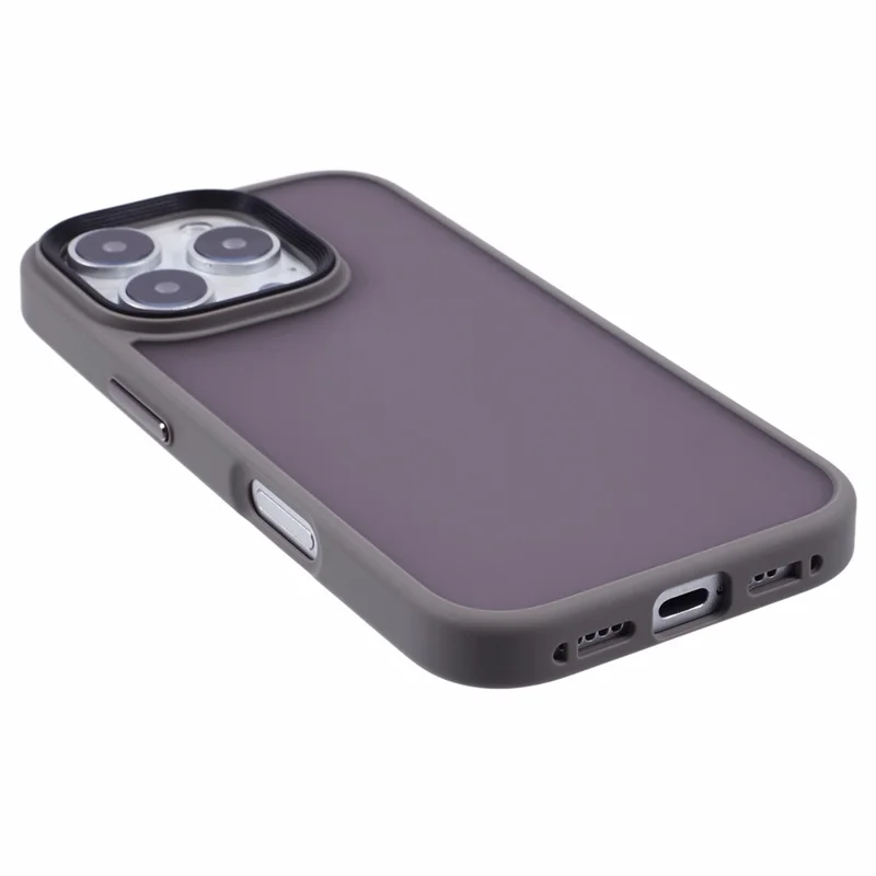 For iPhone 16 Pro Cover Skin-touch Matte Anti-Fingerprint PC+TPU Cell Phone Case - Grey