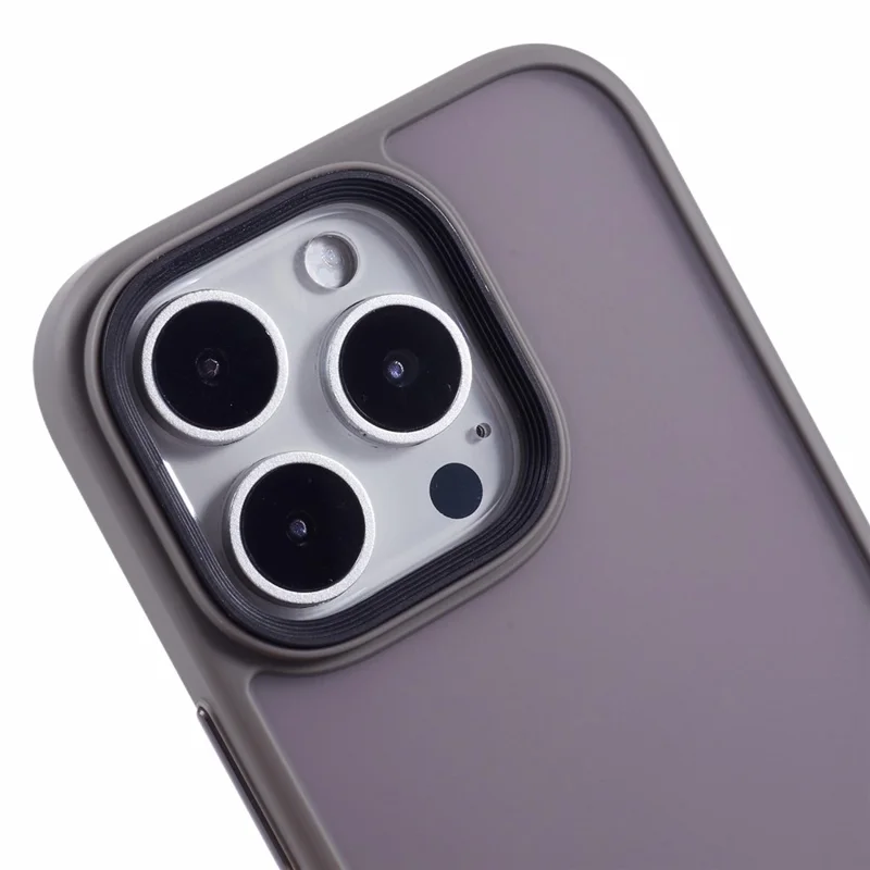 For iPhone 16 Pro Cover Skin-touch Matte Anti-Fingerprint PC+TPU Cell Phone Case - Grey