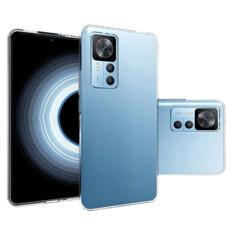 10Pcs / Pack For Xiaomi Redmi K50 Ultra 5G / 12T 5G Inner Watermark-Free Shockproof Phone Case Clear TPU Back Cover