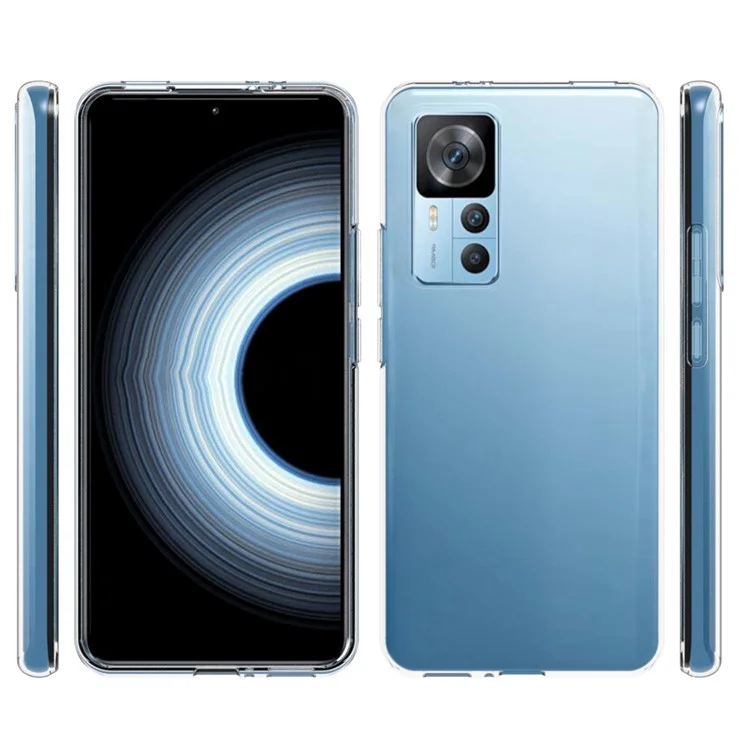 10Pcs / Pack For Xiaomi Redmi K50 Ultra 5G / 12T 5G Inner Watermark-Free Shockproof Phone Case Clear TPU Back Cover