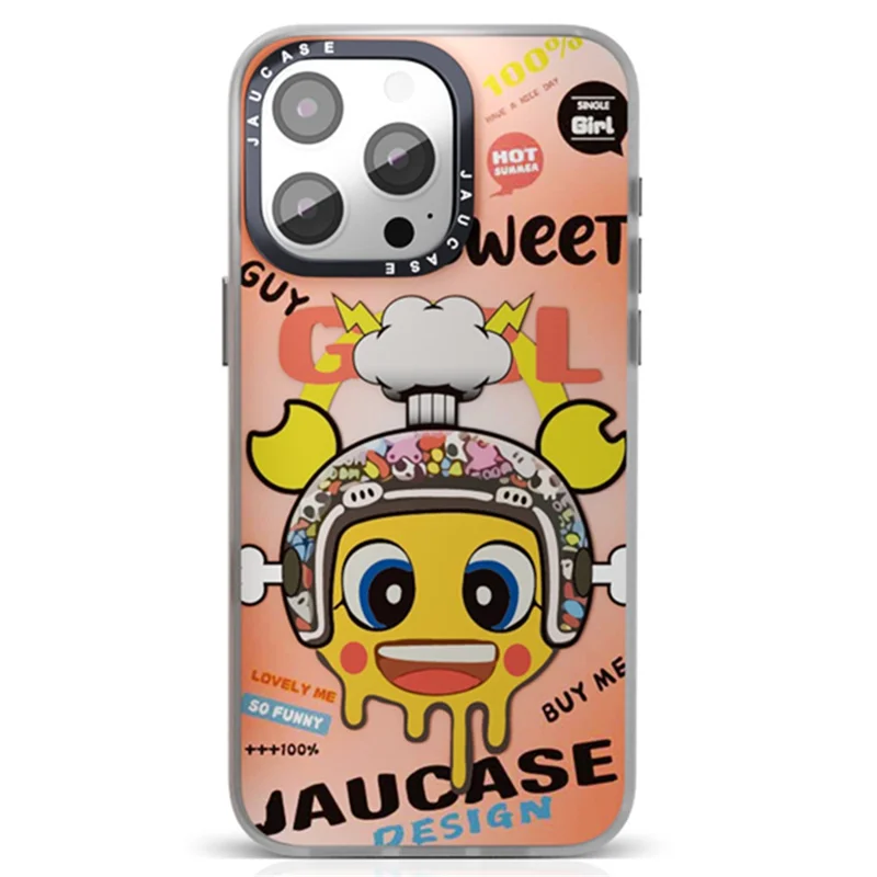 JAUCASE For iPhone 15 Pro Max Case Compatible with MagSafe Cute Pattern PC+TPU Phone Cover - Cool Baby