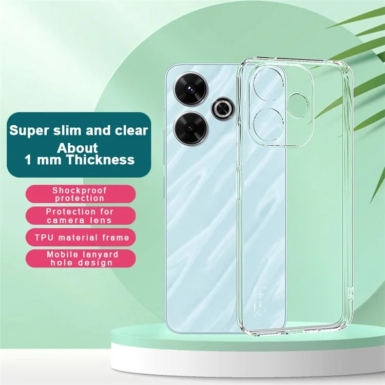 IMAK UX-5 Series para Xiaomi Redmi 13 5G / 13 4G / Note 13R 5G / Poco M6 4G Funda Protectora de TPU Suave y Transparente