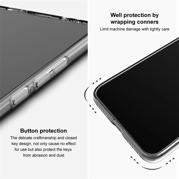 IMAK UX-5 Series para Xiaomi Redmi 13 5G / 13 4G / Note 13R 5G / Poco M6 4G Funda Protectora de TPU Suave y Transparente