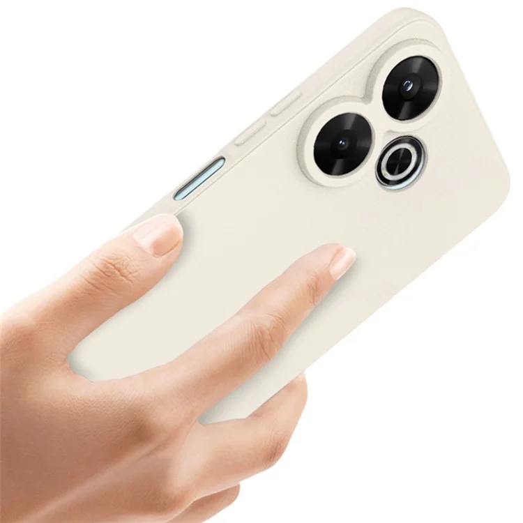 IMAK UC-4 Series para Xiaomi Redmi 13 5G / 13 4G / Poco M6 4G / Redmi Note 13R 5G Funda Delgada de Borde Recto Suave de TPU - Blanco