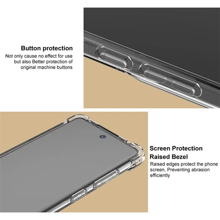 IMAK For OnePlus Nord CE4 Lite 5G / Oppo K12x 5G (China) Case Airbag Protection Anti-Drop TPU Phone Cover - Black