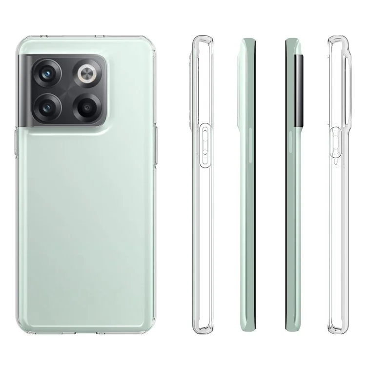 10Pcs / Pack For OnePlus 10T 5G / Ace Pro 5G Anti-scratch Crystal Clear TPU Case Inner Watermark-Free Phone Cover