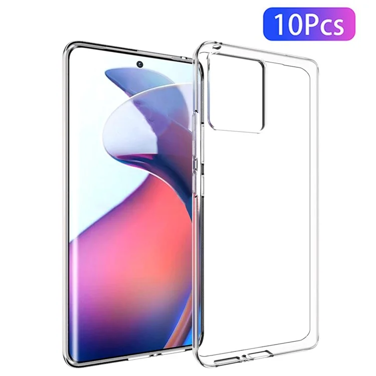 10 Por Ciento / Paquete Para Motorola Moto S30 Pro 5G Drop a Prueba de Gotas TPU TPU Case Transparente Sin Marca de Agua Cubierta Transparente Sin Marca