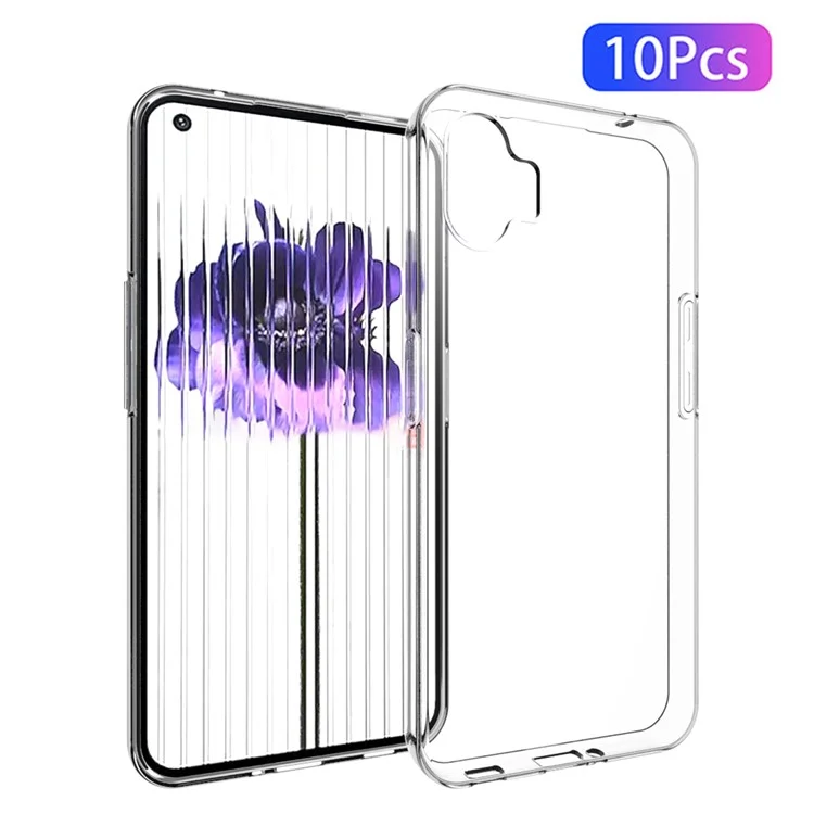 10Pcs / Pack For Nothing phone (1) 5G Transparent TPU Phone Case Inner Watermark-Free Anti-fall Lightweight Phone Cover