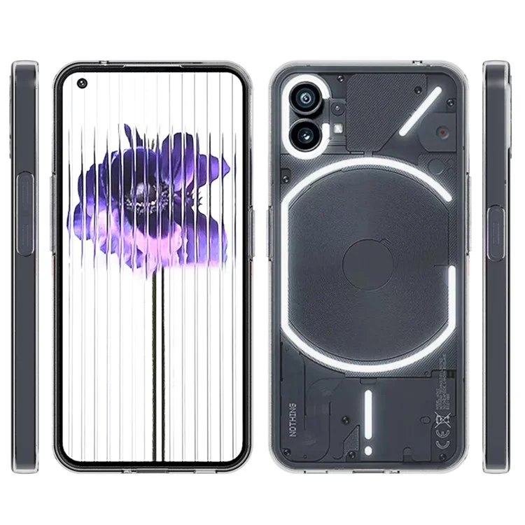 10Pcs / Pack For Nothing phone (1) 5G Transparent TPU Phone Case Inner Watermark-Free Anti-fall Lightweight Phone Cover