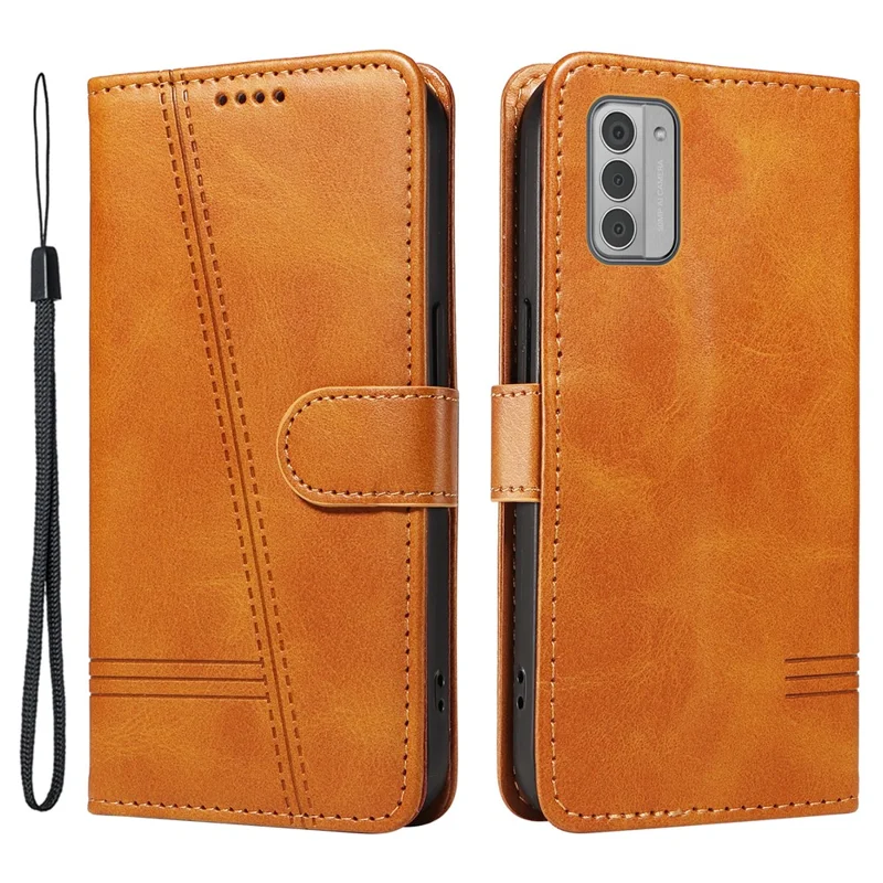 For Nokia G42 Case with Card Holder Wallet PU Leather Flip Phone Cover - Yellow