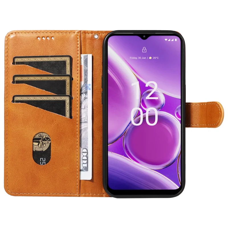 For Nokia G42 Case with Card Holder Wallet PU Leather Flip Phone Cover - Yellow
