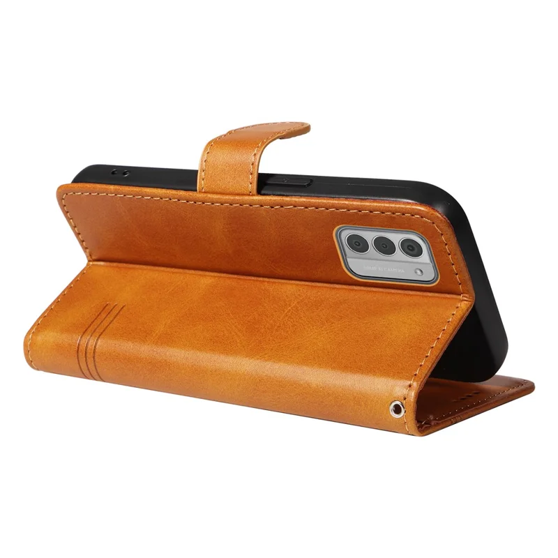 For Nokia G42 Case with Card Holder Wallet PU Leather Flip Phone Cover - Yellow