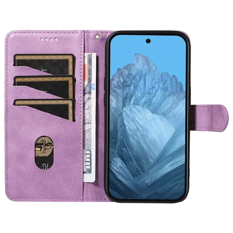 For Google Pixel 10 Pro / 10 / 9 Pro / 9 Case Leather Book Flip Phone Cover Wallet Stand View - Light Purple