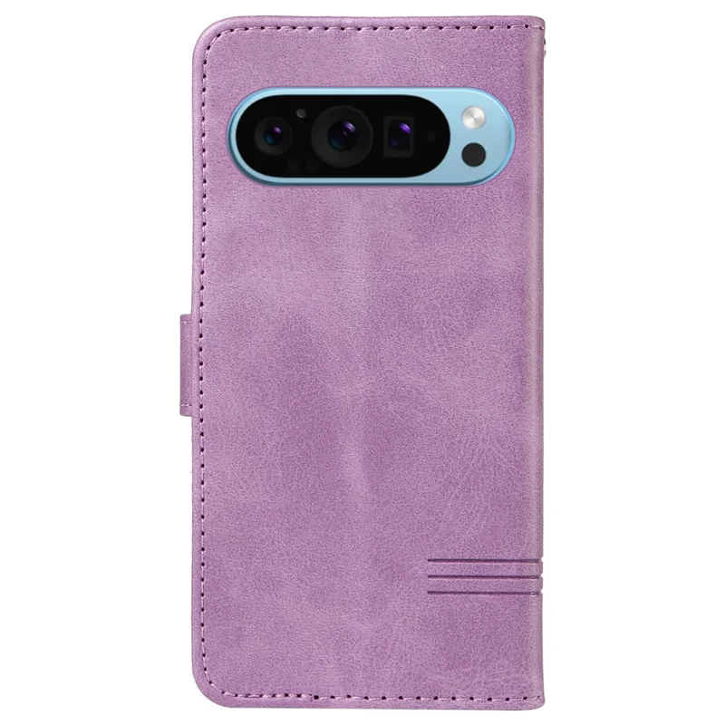 For Google Pixel 10 Pro / 10 / 9 Pro / 9 Case Leather Book Flip Phone Cover Wallet Stand View - Light Purple