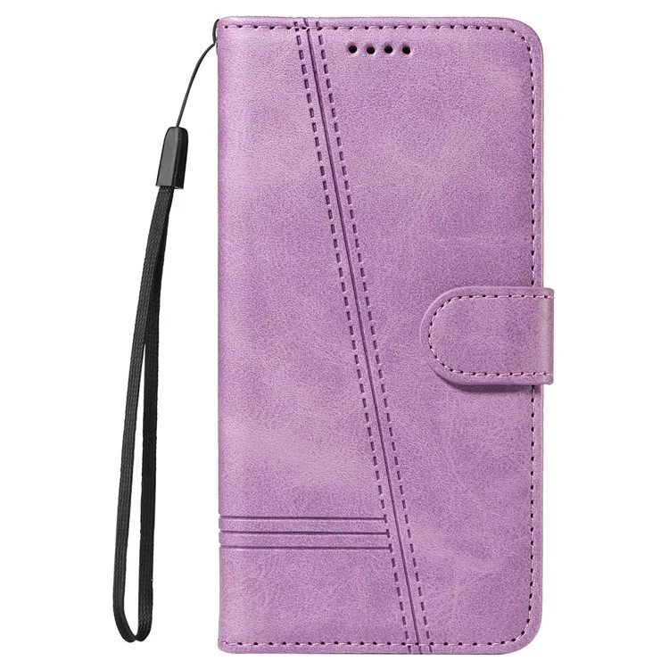 For Google Pixel 9 Pro / Pixel 9 Leather Phone Case with Wallet and Stand Function - Light Purple