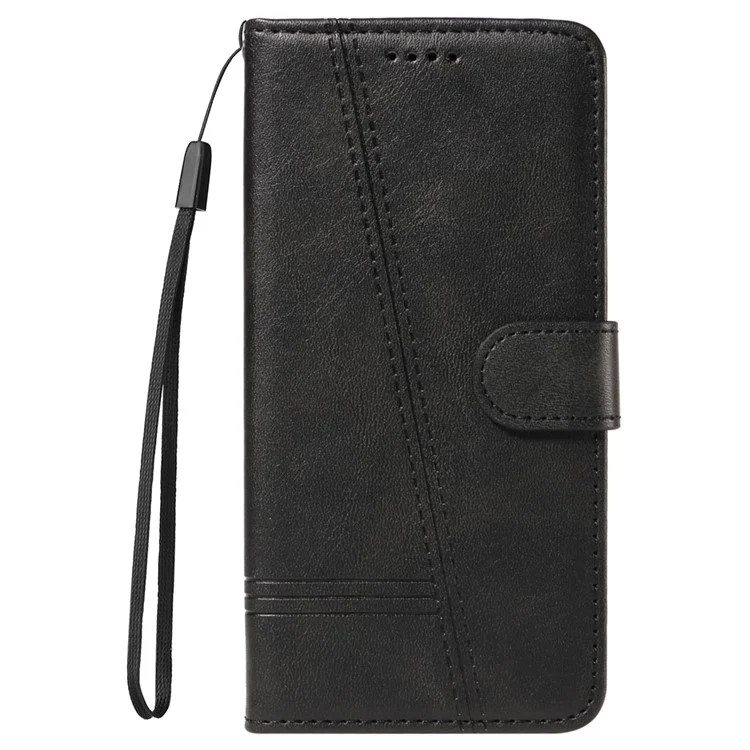 Para o Google Pixel 8 Case Leather Phone Cover com Carteira e Suporte de Exibição Horizontal - Preto