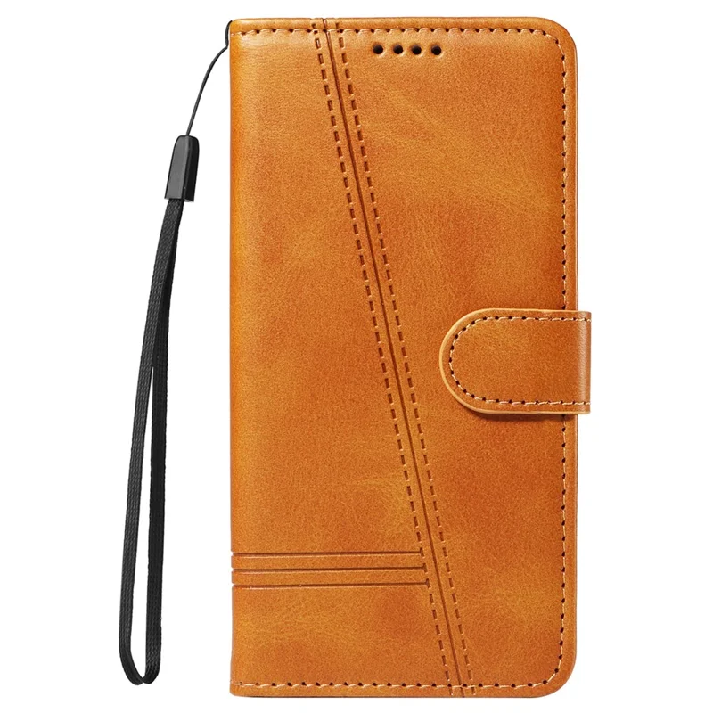 For Google Pixel 7a Case Wallet PU Leather Phone Cover with Stand View - Yellow