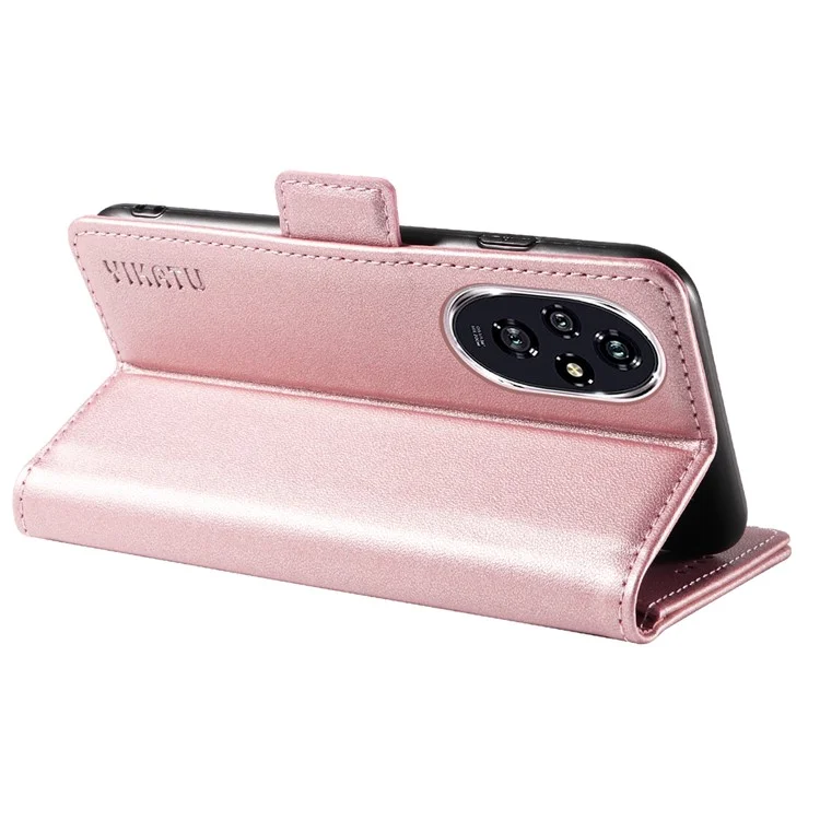 Funda para teléfono YIKATU YK-001 For Honor 200 5G de piel sintética con billetera - Oro rosa